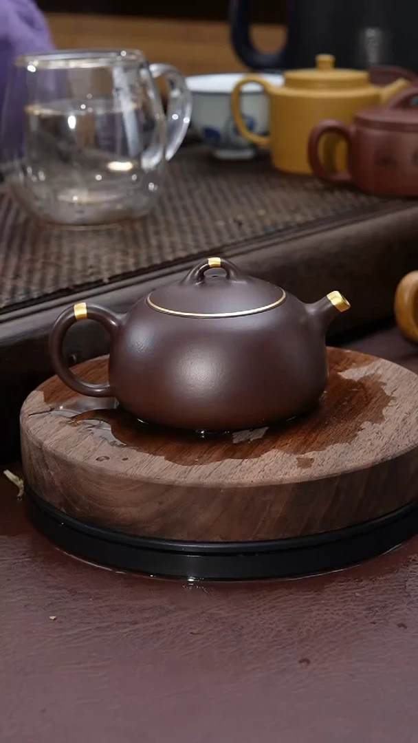 【闪购商品】紫砂茶壶描金豆蔻紫砂壶