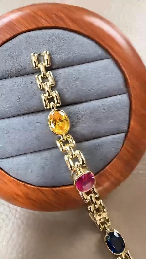 主播定制链接彩色蛋面手链