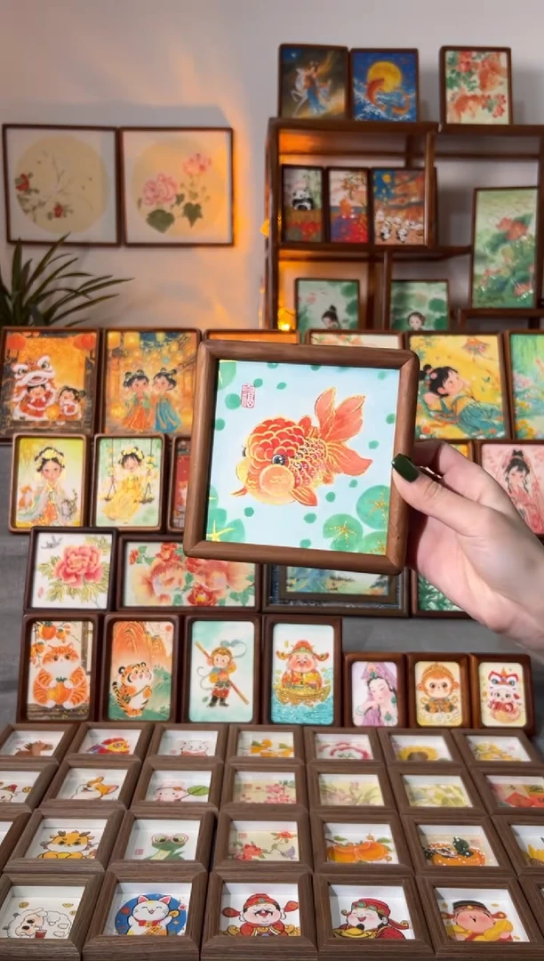 【闪购商品】国画鸿运当头 手绘国画14胡桃