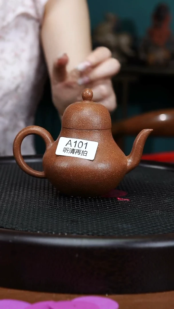 茶壶紫砂101宜兴紫砂粗砂金降坡思亭壶