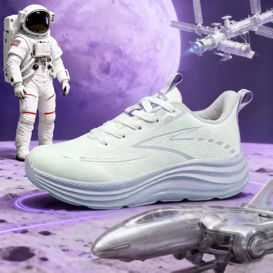 保罗萨西渡太空舱秋冬加LJT绒高弹男女运动鞋