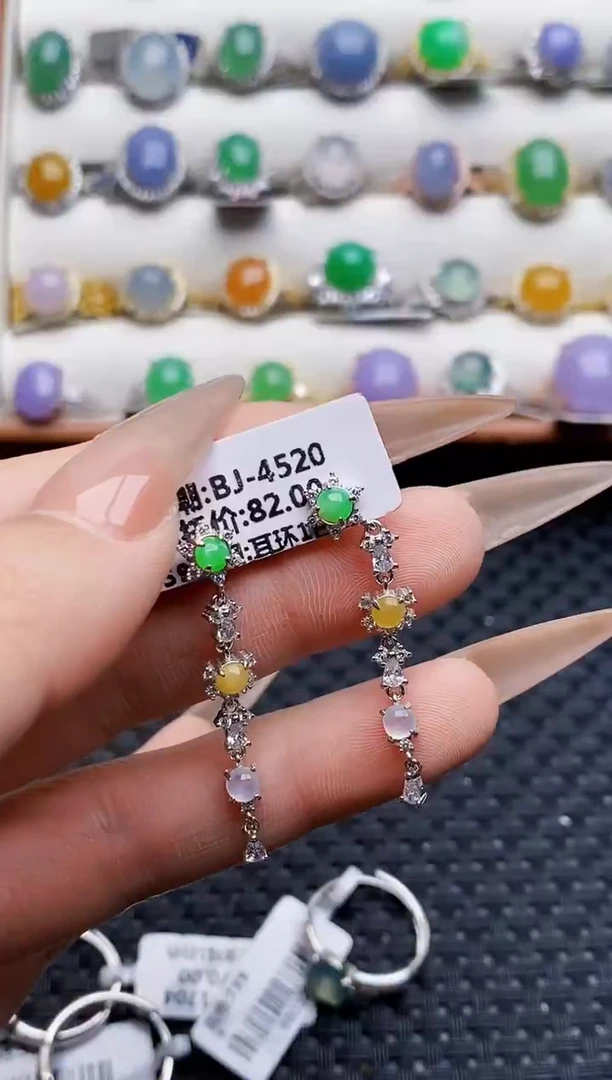 银S925镶嵌戒指翡翠592