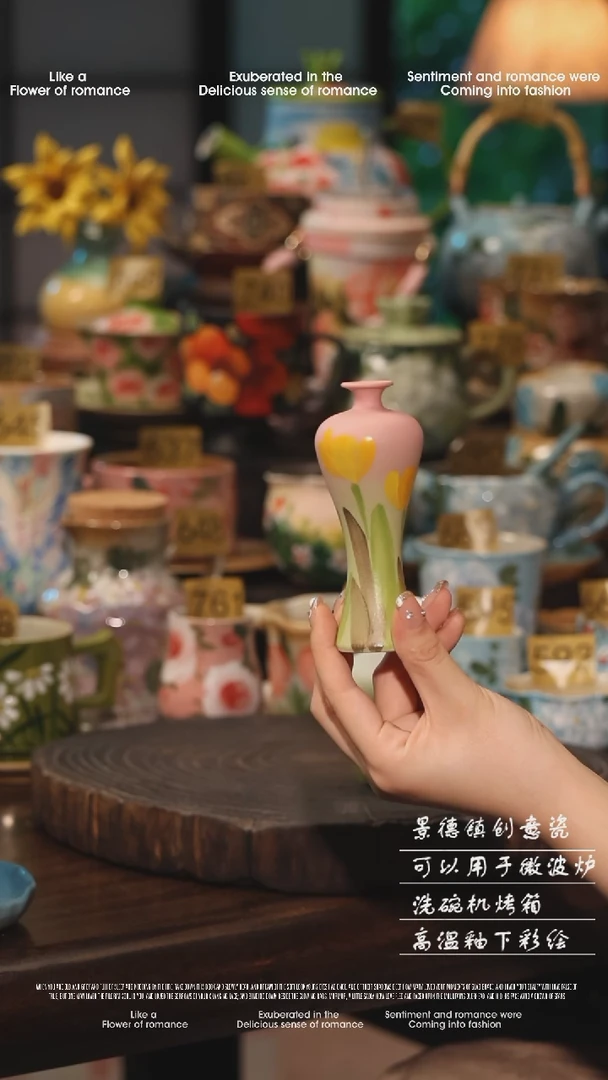 陶瓷景德镇高温釉下彩绘设计师款式