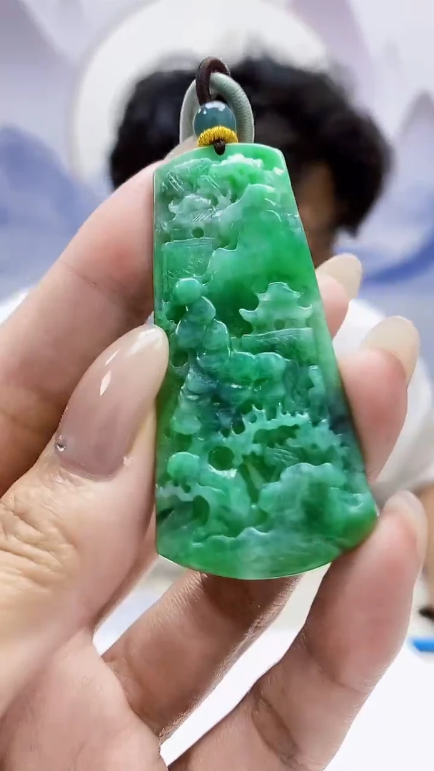 定制翡翠未镶嵌5145MM-毛货挂件78