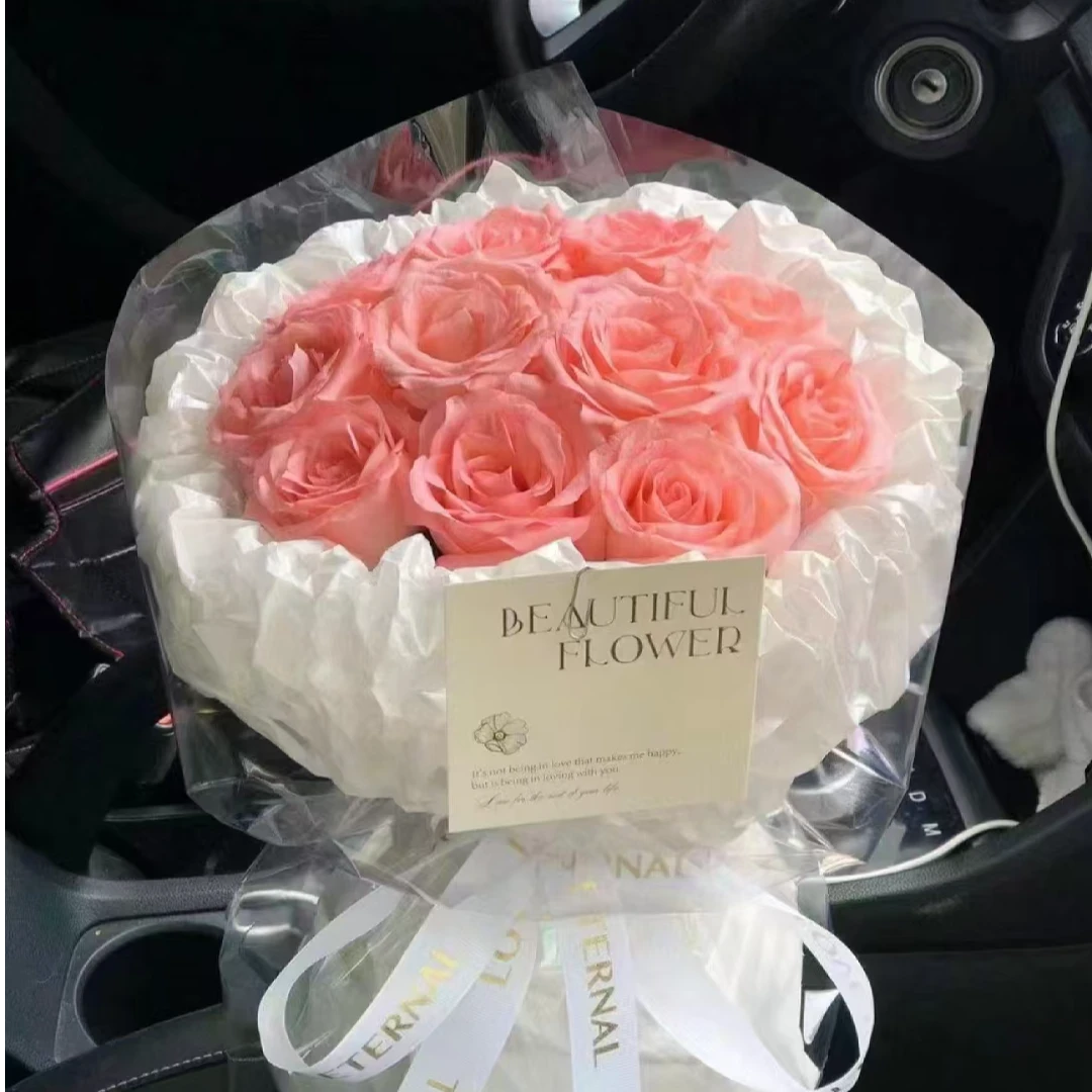 粉玫瑰花束小香风送朋友闺蜜生日礼物同城配送