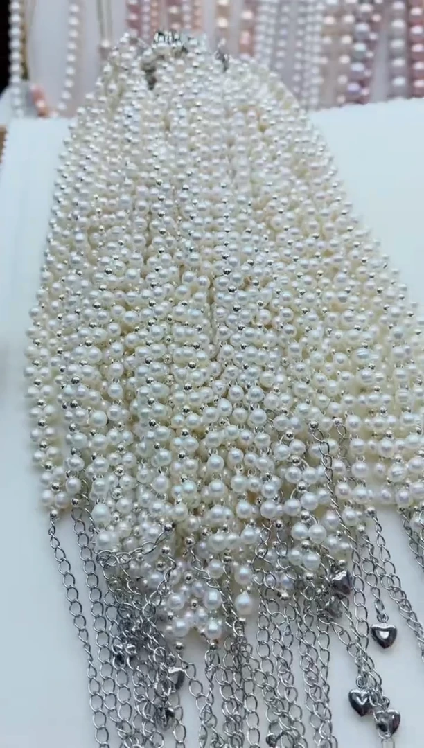 淡水珍珠手链合金多样性发其一，非无暇