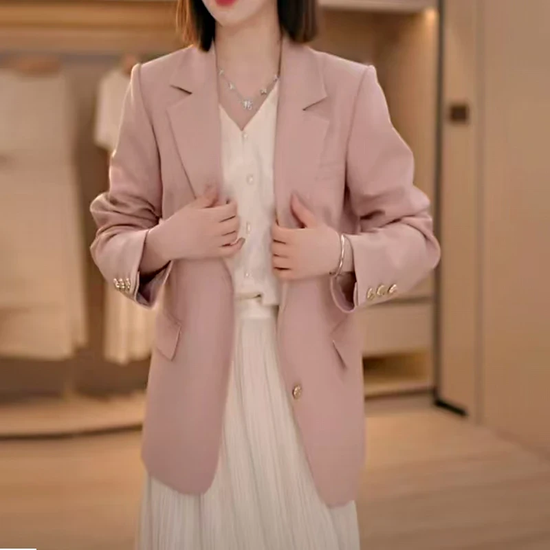 时尚微闪星空西装显瘦正肩西服外套女高级感早春穿搭樱夫人同款