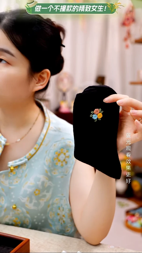 织绣【袜子】纯手工非遗钩织