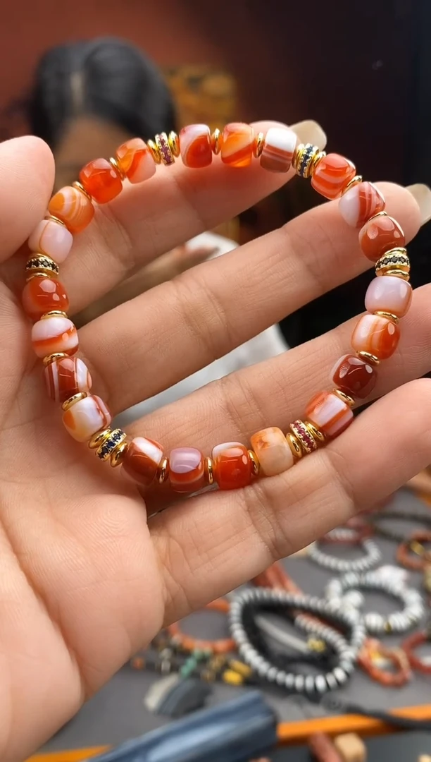 玛瑙/玉髓颈饰未镶嵌 -1005-115 Y多样性发