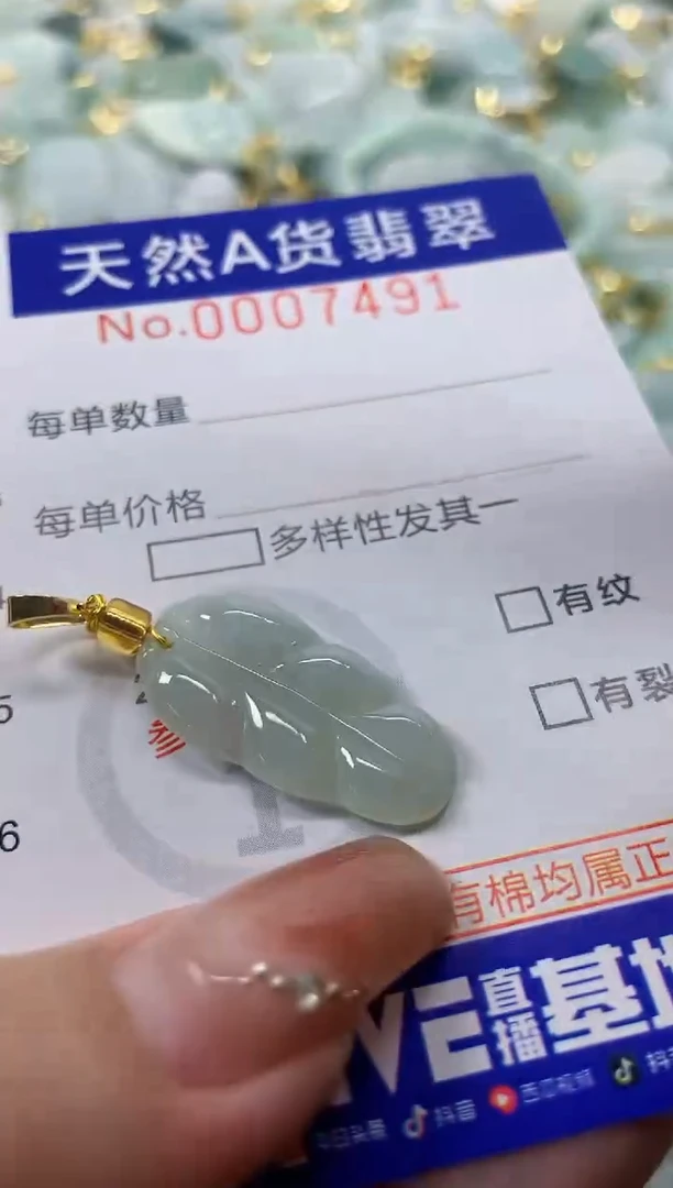 颈饰未镶嵌翡翠天然A货翡翠