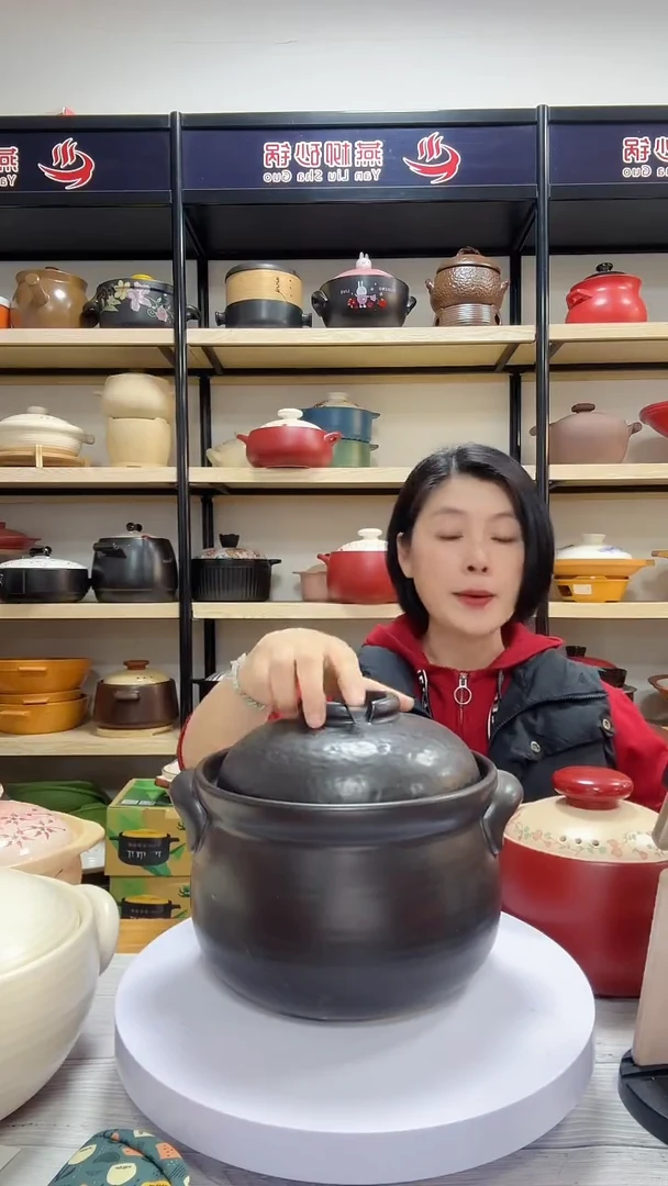 陶土华夏金刚双层盖煲4升