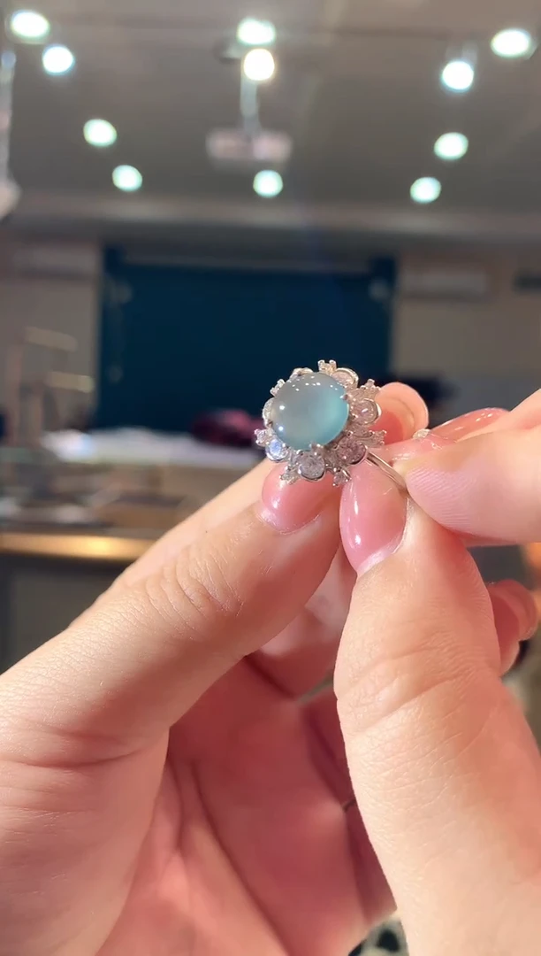【闪购商品】翡翠戒指银S925镶嵌229 zgc时尚
