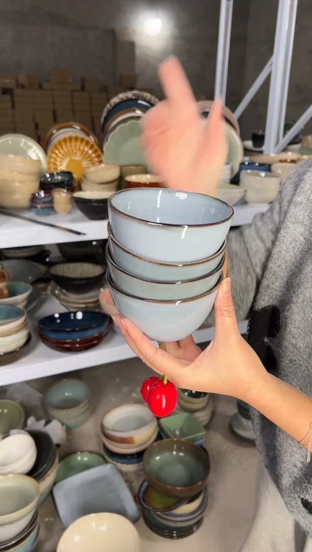 陶瓷外贸尾货瑕疵满20包邮X4米饭碗