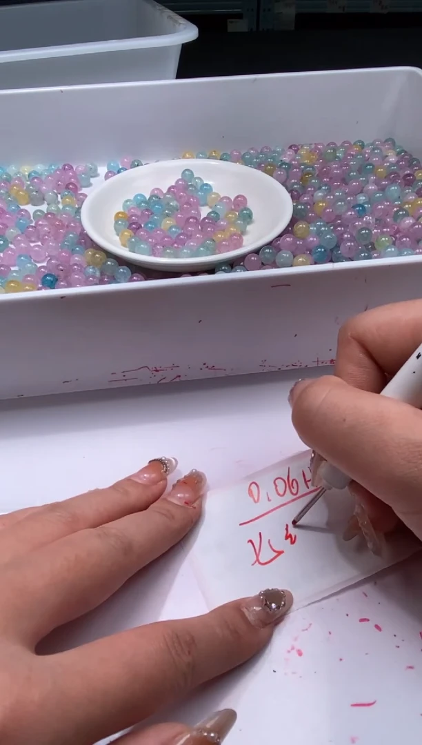 颈饰未镶嵌水晶W3231小灯泡彩虹碧玺8MM*15颗