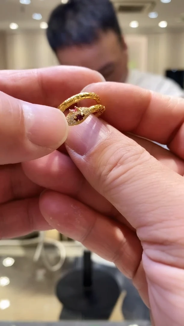 红宝石戒指银S925镶嵌清仓福利