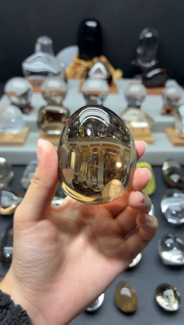 未镶嵌珠宝半成品水晶茶茶发晶