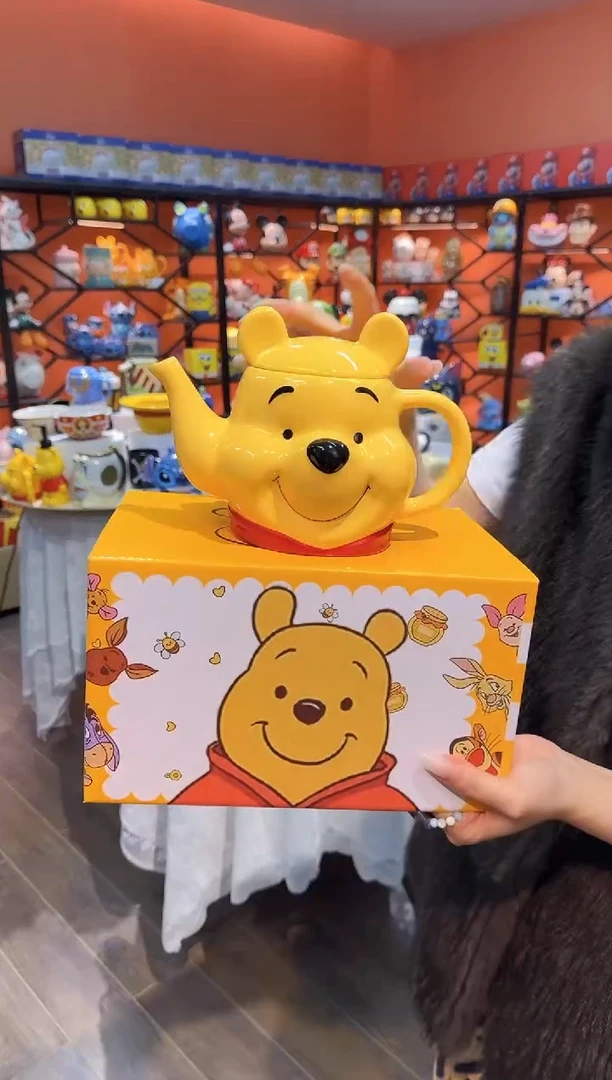 瓷片@@维尼熊陶瓷水壶（礼盒）