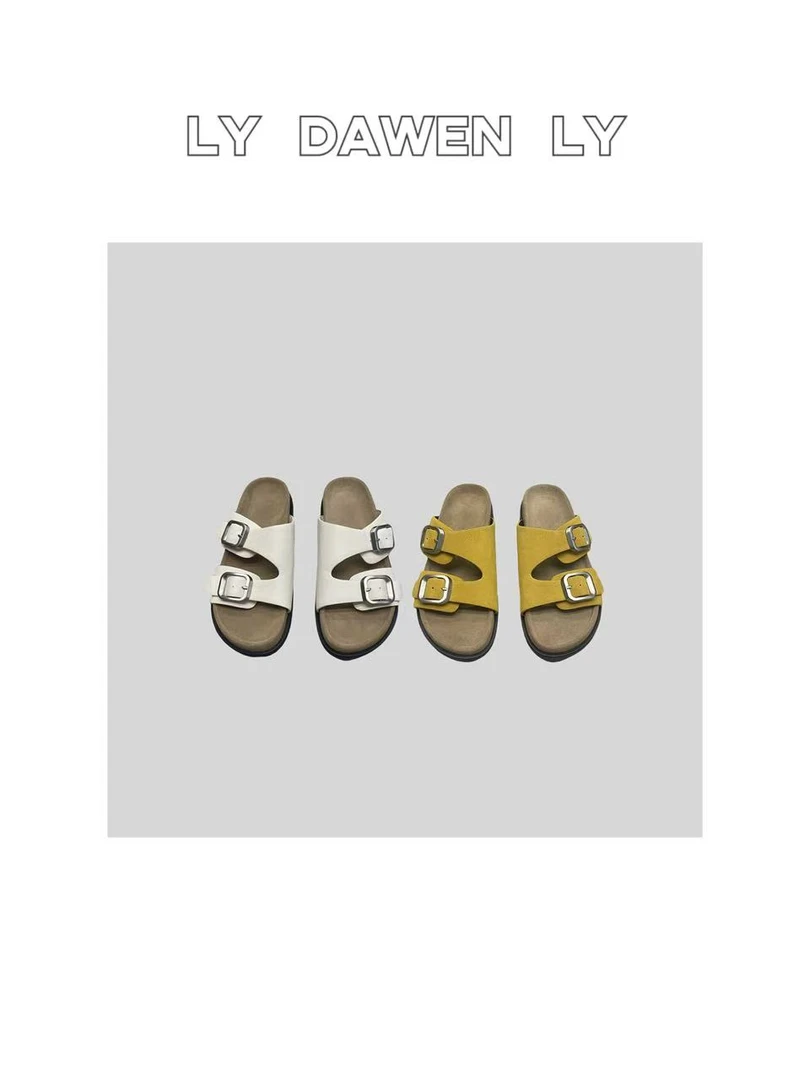 DAWEN  |  超软底一字带扣式百搭沙滩勃肯拖鞋 X202#