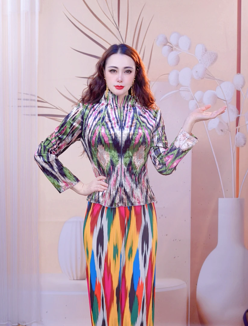 新款新疆金丝绒长袖秋冬高领民族风外套