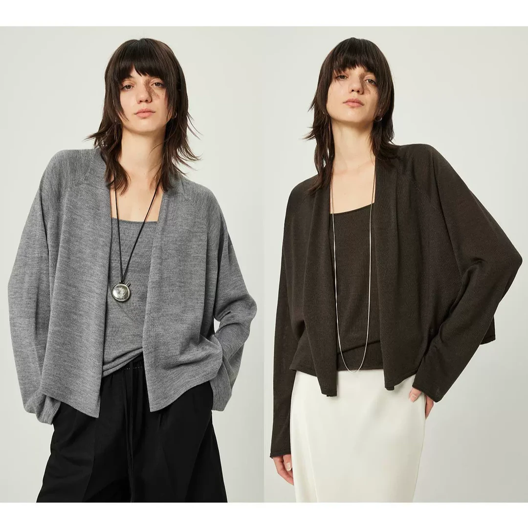 开间黑标/意大利L*P160S&BIELLA可水洗ROW风轻薄针织套装