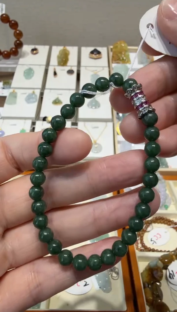未镶嵌挂件翡翠A货翡翠多样性小油青手串发一件