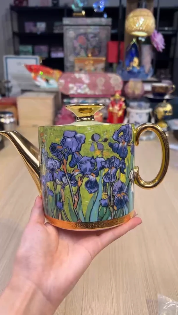 310梵高鸢尾茶壶