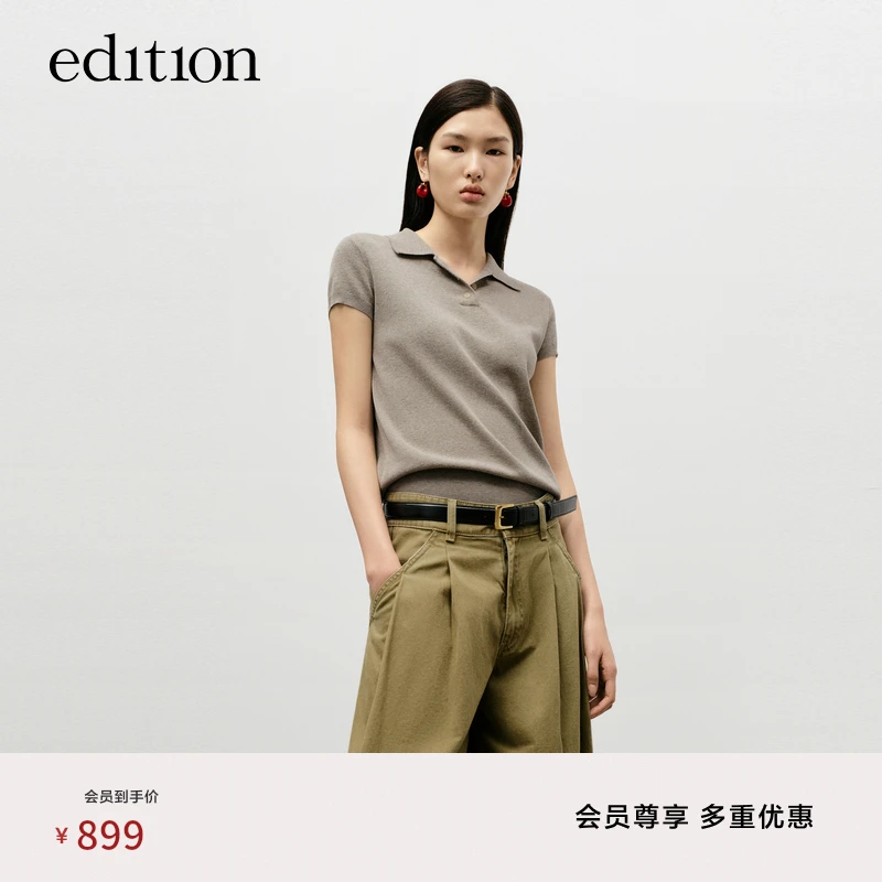 【商场同款】edition欧若风新款知识分子感短袖针织衫#EBD3SWTK03