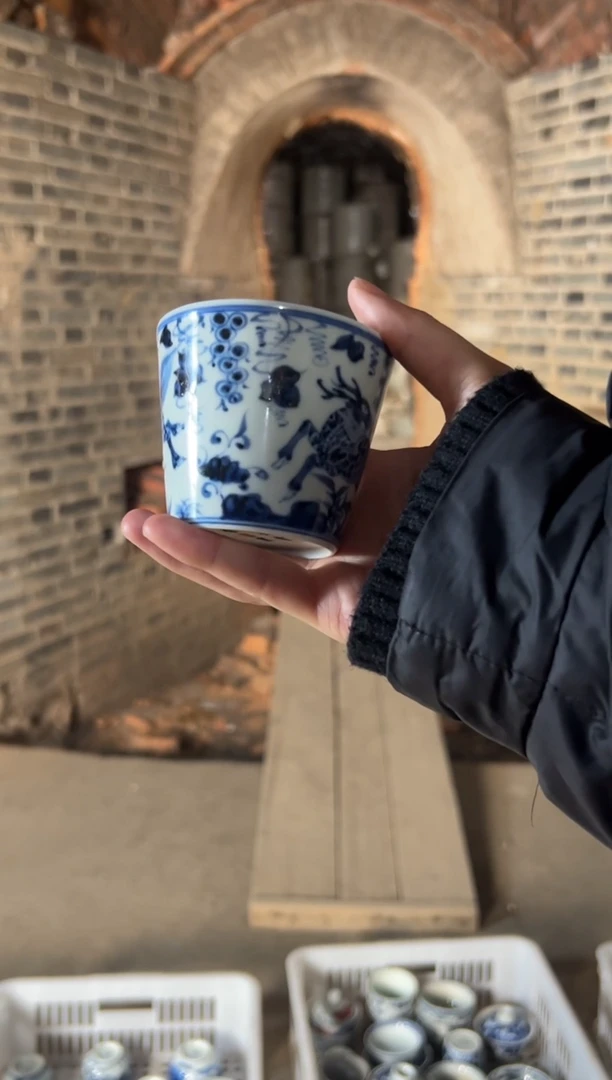 杯子陶景德镇全手工手绘瓷器！