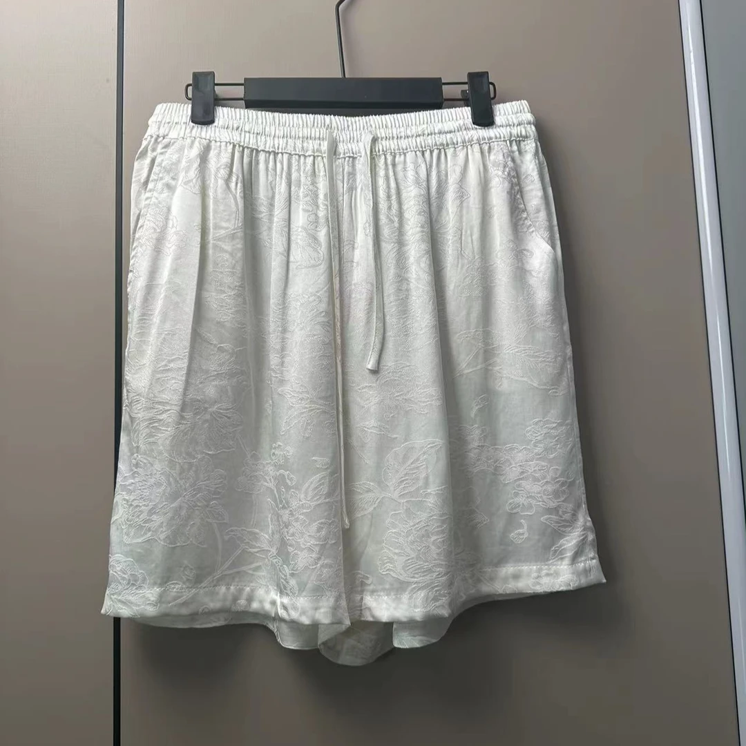 新中式松紧腰系带短裤 5172