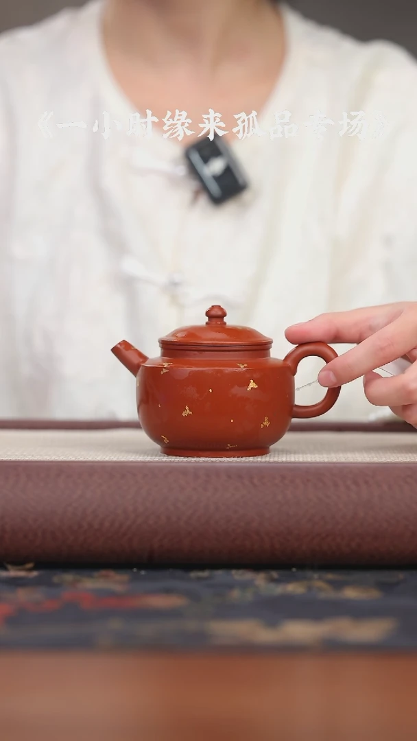 【闪购商品】紫砂茶壶洒金独乐园丁