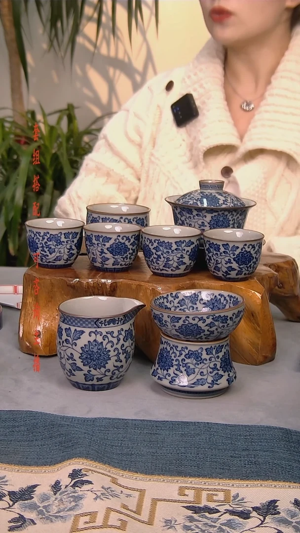 简装家用款8件套 老陶泥开片纹陶瓷茶具