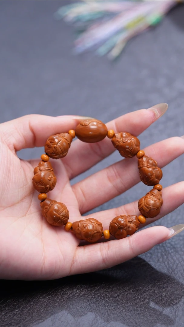 橄榄核手串/手链图*人嘟嘟财神