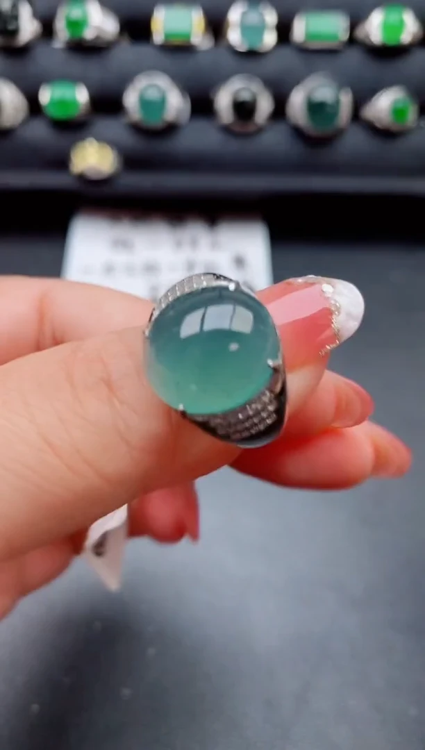 【闪购商品】翡翠戒指银S925镶嵌44444444444