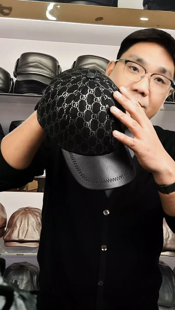纯棉真皮帽子0010