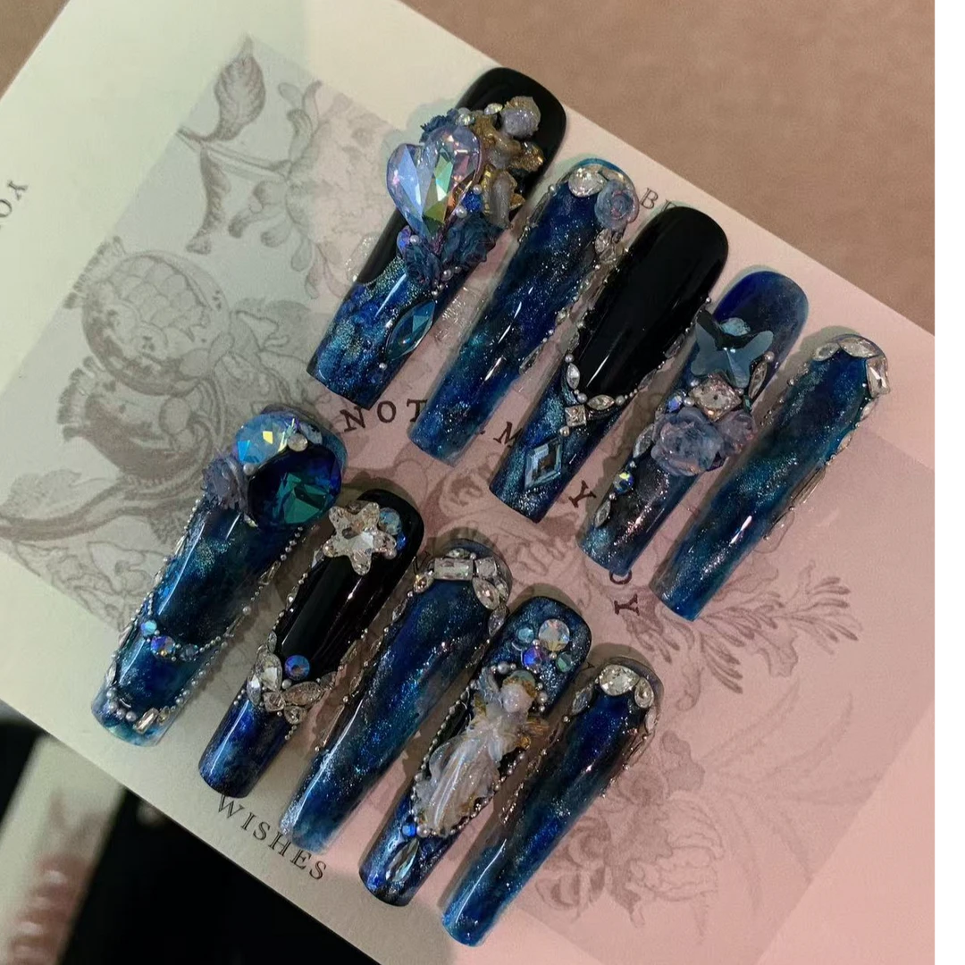 野兽派丨施华洛重工高级晕染原创纯手工穿戴甲