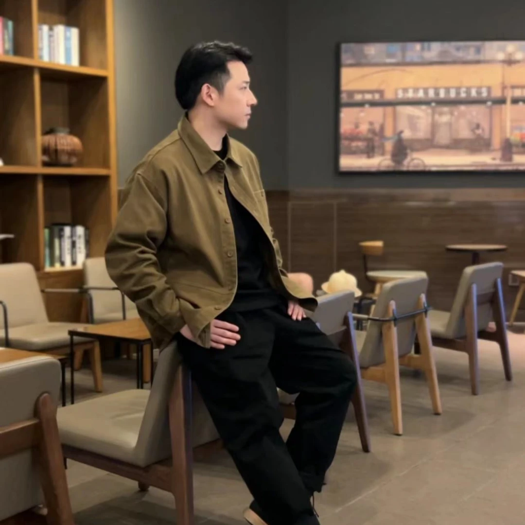 纯棉680g重磅长袖衬衫水洗宽松复古休闲时尚百搭透气外套衬衣Z