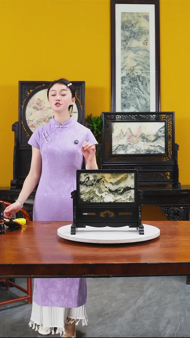 石材天然大理石画摆件