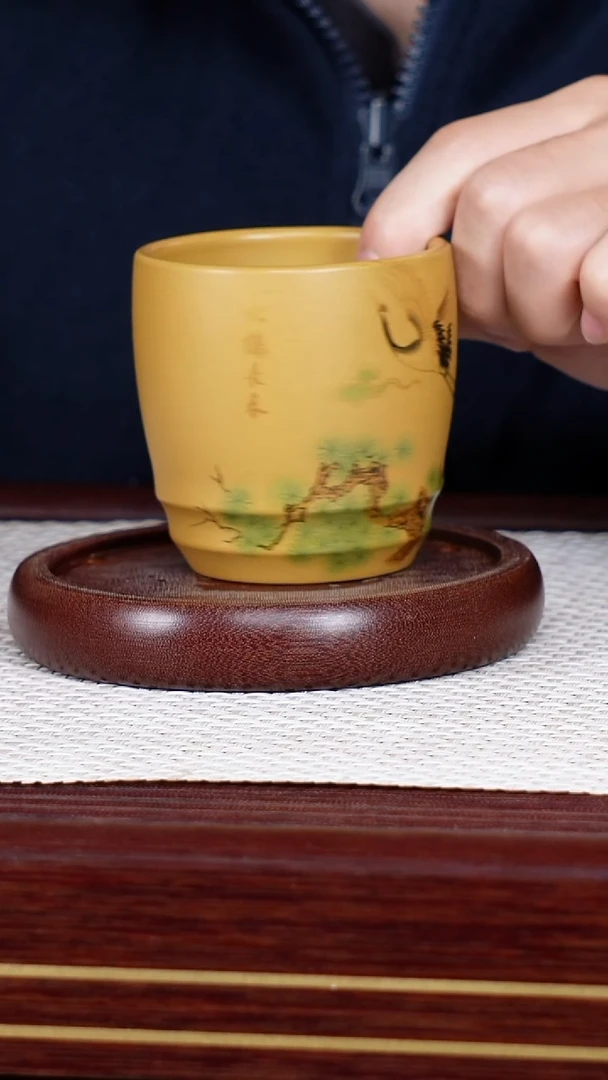 茶杯紫砂宜兴原矿紫砂 全手工制作