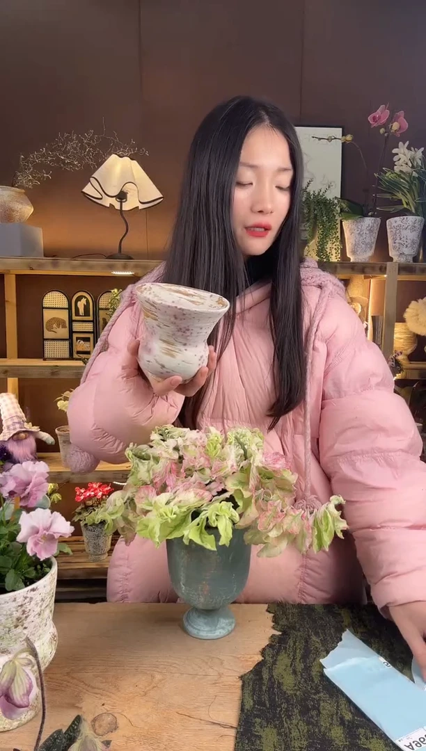 以实际为准木*心编号024  景德镇手绘花盆