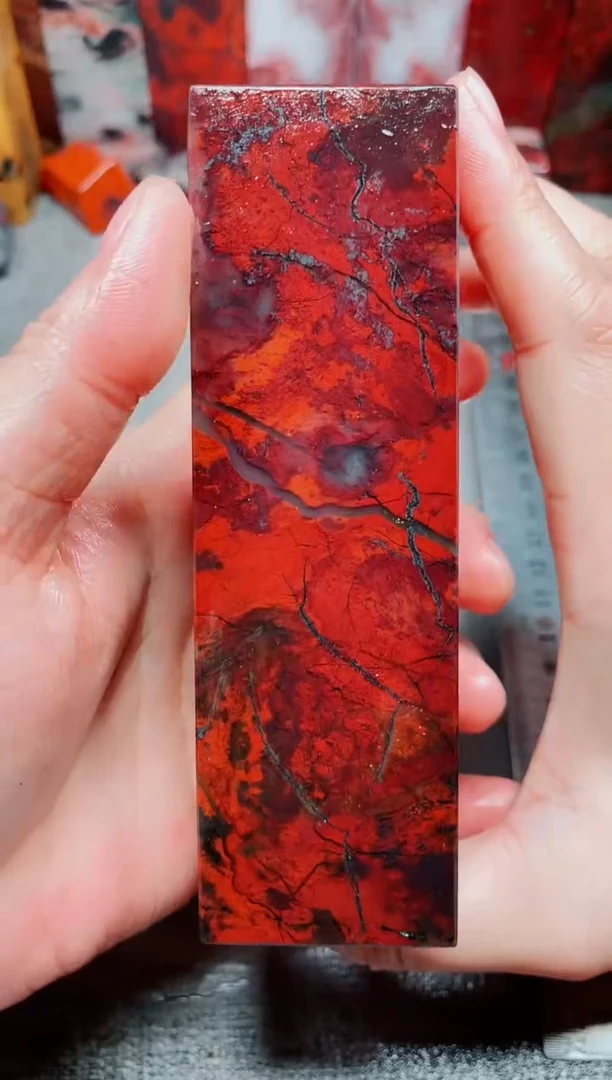 玉桂林鸡血玉素章--40