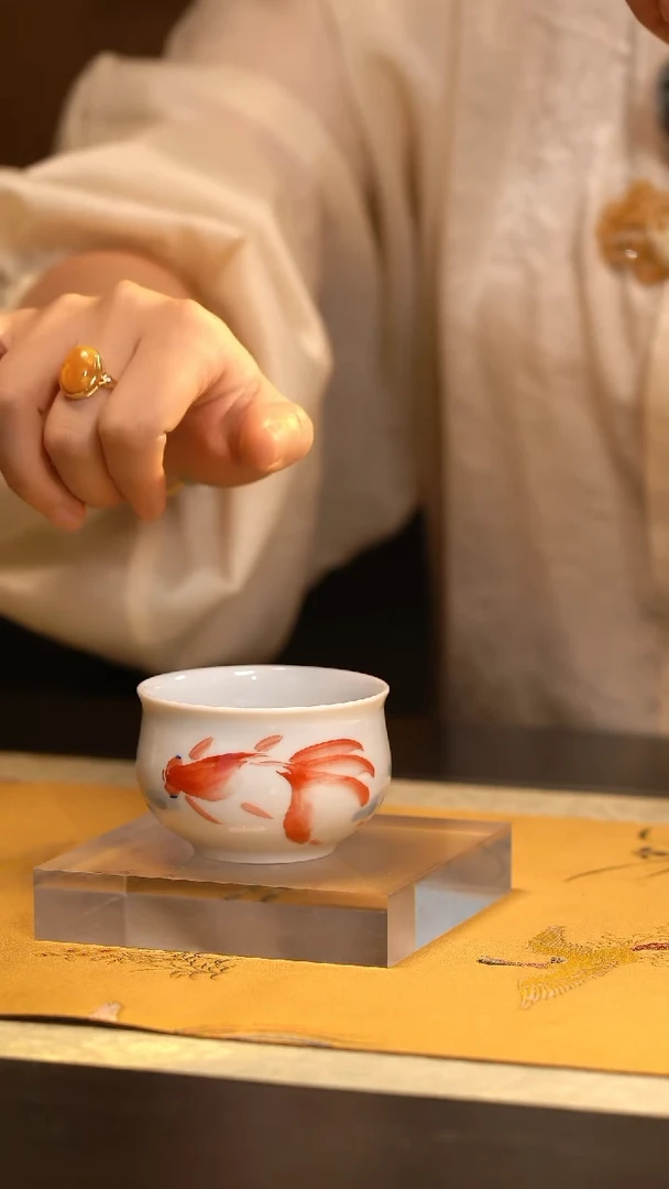 LXT红丰窑金鱼小炉式杯