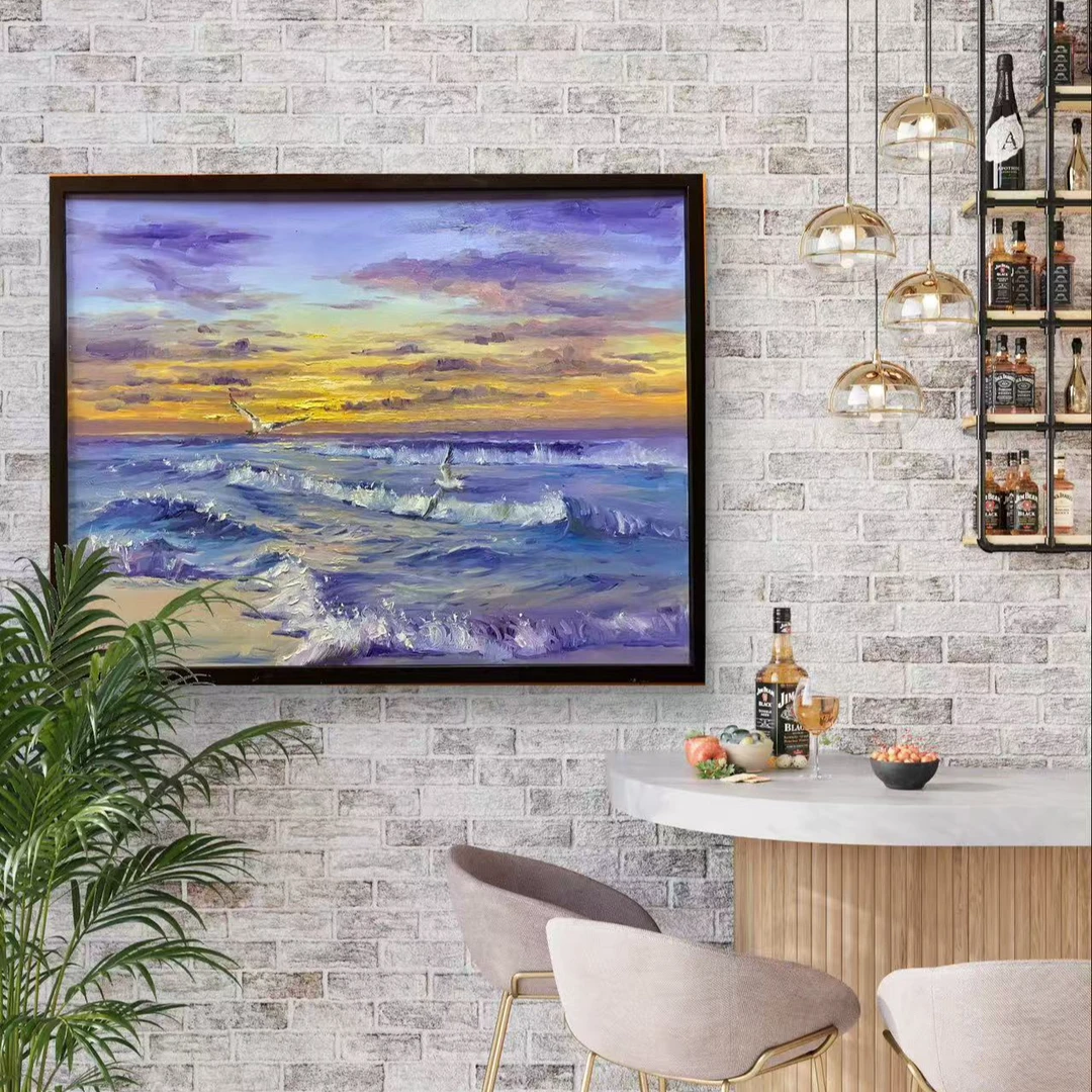 王彬 布面油画《梦幻的海》60×80CM