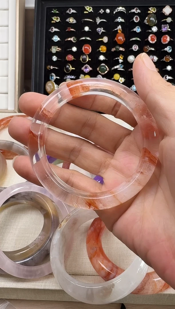 未镶嵌手镯水晶财***娘手镯 水晶
