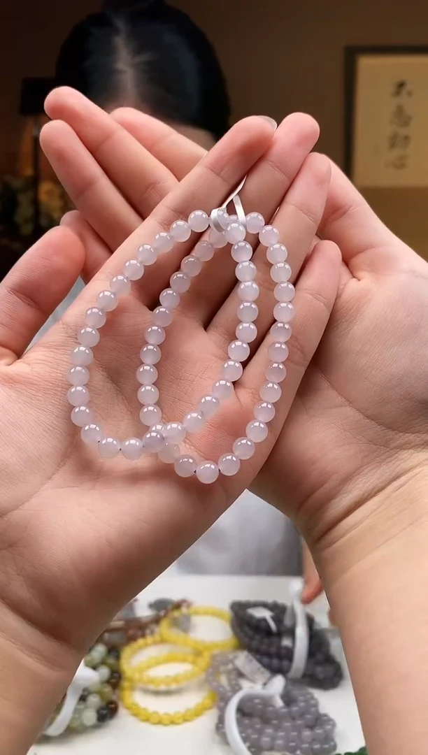 未镶嵌手链和田玉卡6左右烟紫手串多样性发一