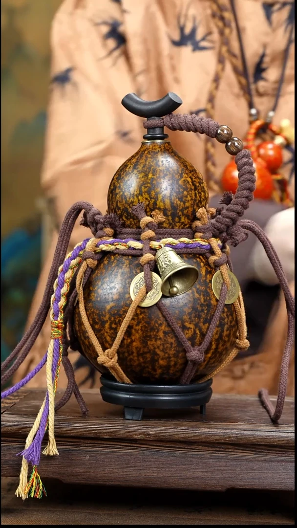 WJ065网兜款大漆酒葫芦（现货现发）