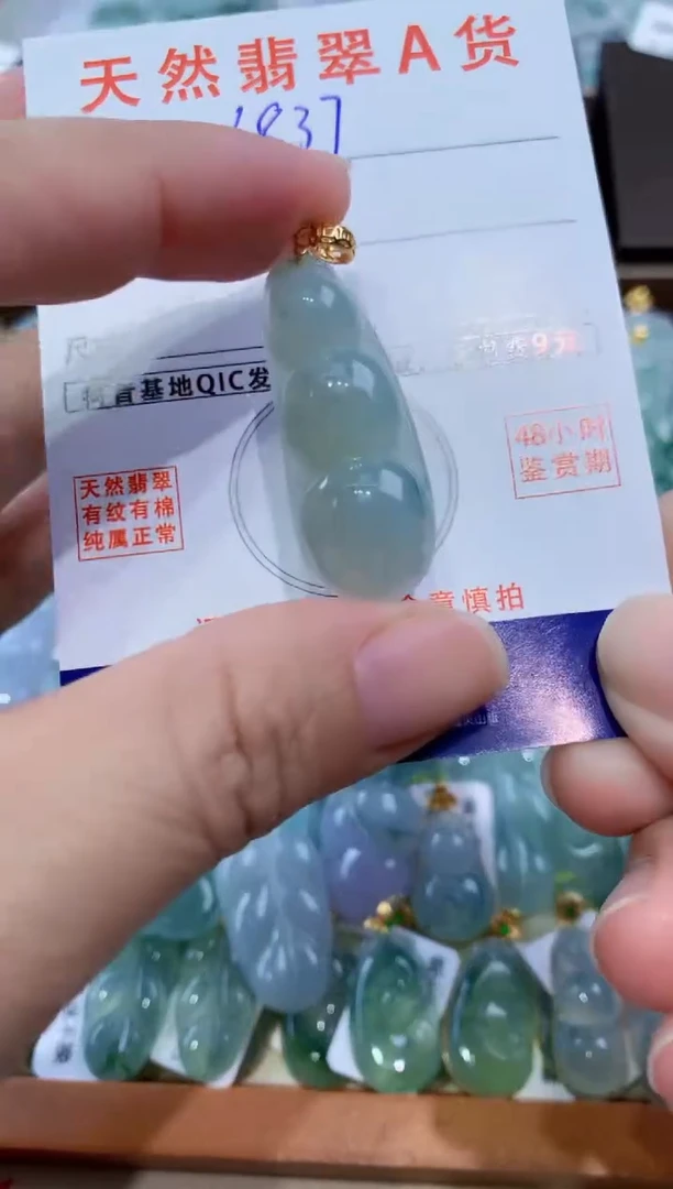 颈饰未镶嵌翡翠天然翡翠A货挂件