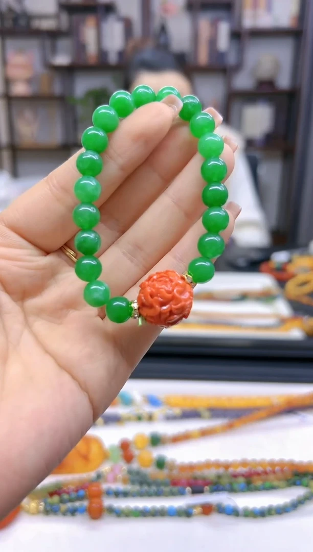 【闪购商品】翡翠手链未镶嵌DIY款S339