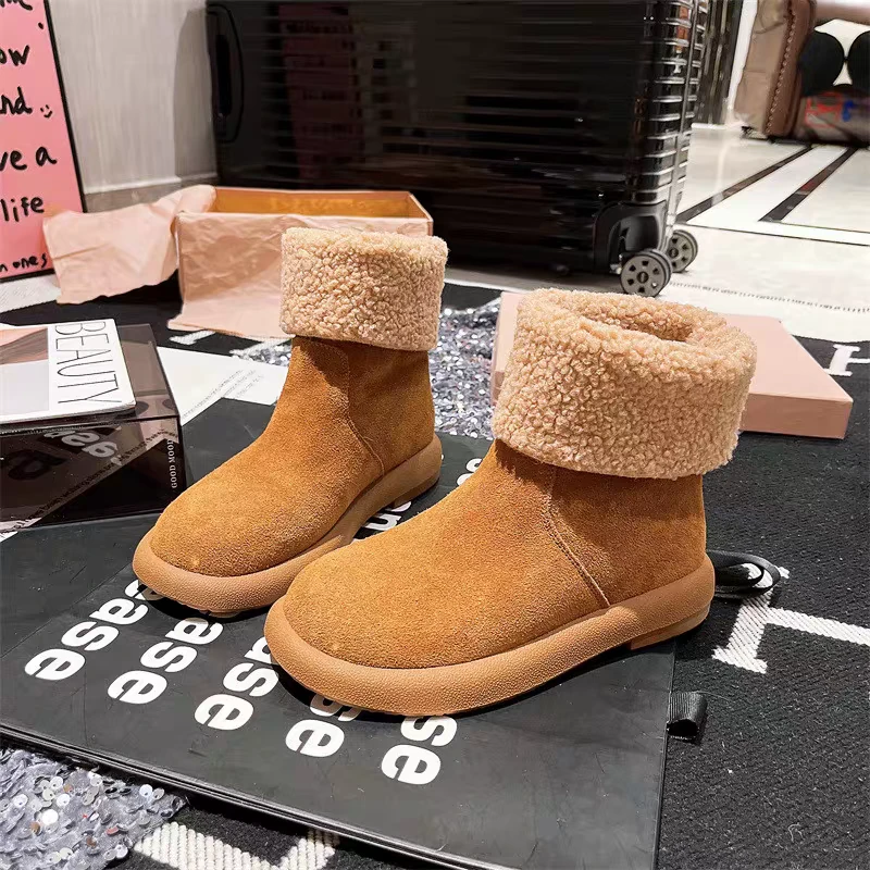 【运费捡】雪地靴磨砂松糕小个子雪地棉靴加绒女士保暖百搭时尚