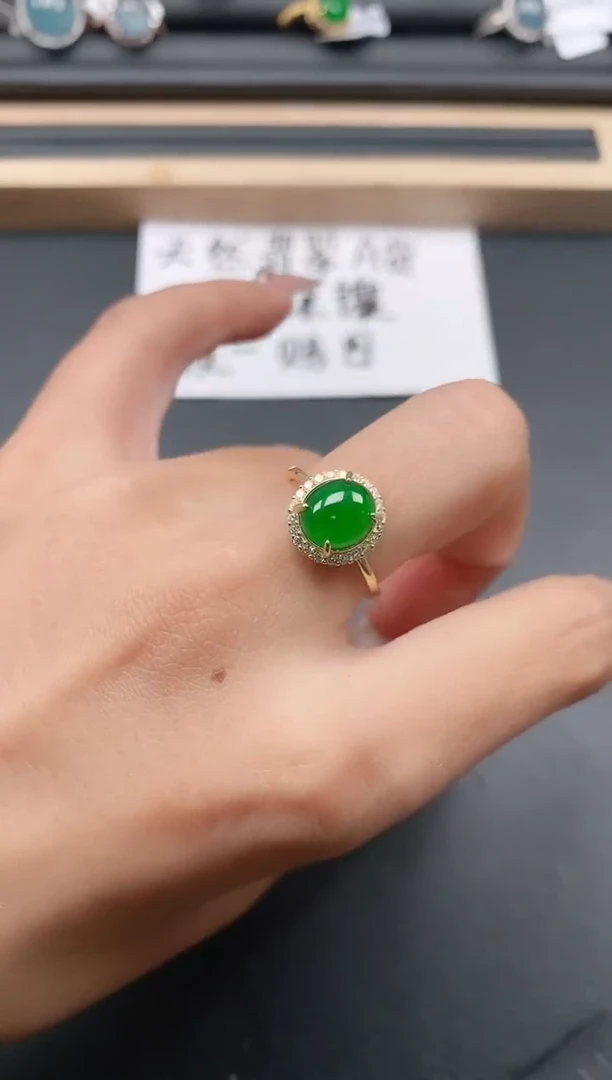 银S925镶嵌戒指翡翠1111