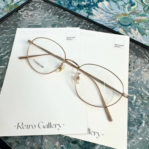 高货！！【小众金丝】【7克 超轻全钛】韩版椭圆框眼镜高级感百搭